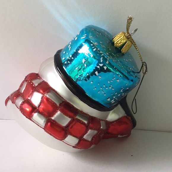Glass Snowman Christmas Snowman Tree Ornament - Picture 2 of 9